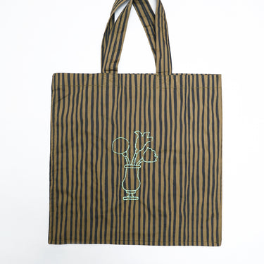 ★入荷済み★2026SS★michirico ミチリコ Hand stripes Big bag ブラック&オリーブ MR26SS-28