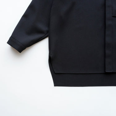 ★2026SS★MOUN TEN. マウンテン polyester canapa pocket shirt black MS26-1106