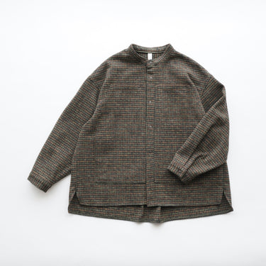 ★入荷済み★2026AW★MOUN TEN. マウンテン cotton tweed pocket shirt khaki check MS44-2022