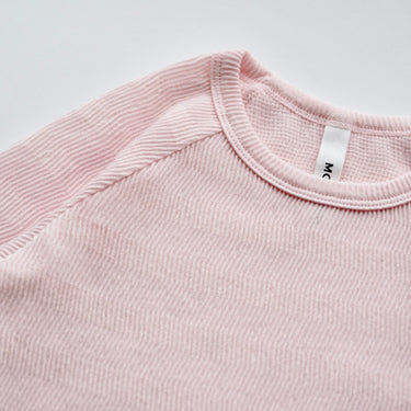 ★入荷済み★2026AW★MOUN TEN. マウンテン zigzag rib longsleeve baby pink MT117-2003