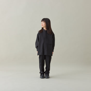 ★2026SS★MOUN TEN. マウンテン polyester canapa 1tuck pants black MP56-1502