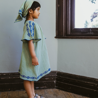 ★2025SS★MABLI マブリ FOLK SCARF LAUREL MAB658