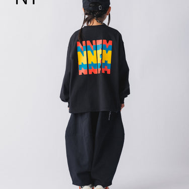 ★入荷済み★2026AW★nunuforme ヌヌフォルム トリコロール ロゴ  ロングスリーブT Black nt26-007-05