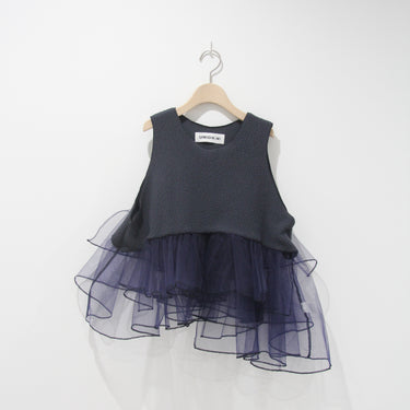 ★2025AW★UNIONINI ユニオニーニ layered tulle dress navy OP-091