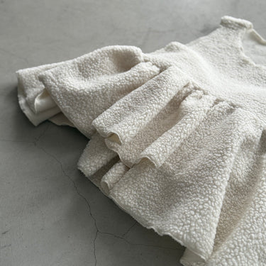 ★9-10月入荷予定ご予約★2026AW★UNIONINI ユニオニーニ poodle dress white OP-091
