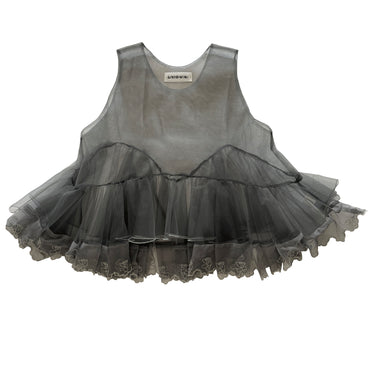 ★入荷済み★2026SS★UNIONINI ユニオニーニ teddybear lace tulle one piece gray OP-098