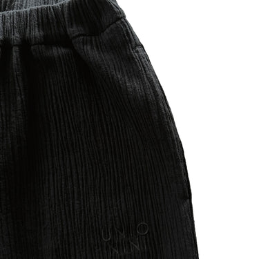 ★入荷済み★2026SS★UNIONINI ユニオニーニ wrinkled long pants black adult PT-120