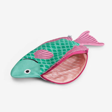 Donfisher ドンフィッシャー Parrotfish Case Green 魚ポーチ ブルー オウムウオ