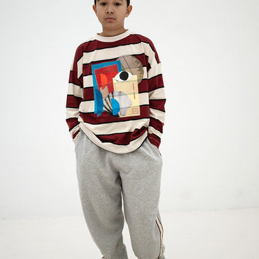 ★DROP2★2026AW★Repose AMS リポーズ wide cut long tee mulberry stripe AW26-63