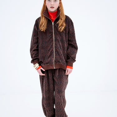 ★DROP2★2026AW★Repose AMS リポーズ Zip up sweater chocolate leopard AW26-31