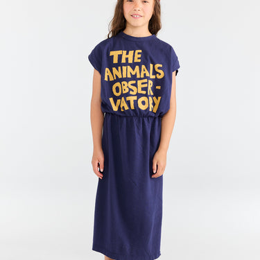 ★2026SS★The Animals Observatory Orca KID Midi Dress DEEP BLUE S26028_234_BL