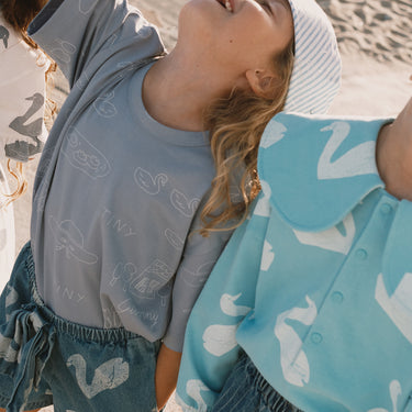 ★DROP1★2026SS★tinycottons タイニーコットンズ Tiny Giverny Knitted Tee grey SS26-005