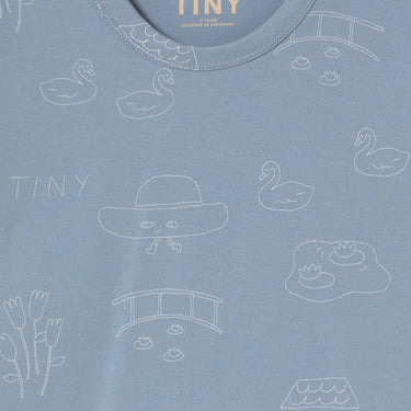 ★DROP1★2026SS★tinycottons タイニーコットンズ Tiny Giverny Knitted Tee grey SS26-005