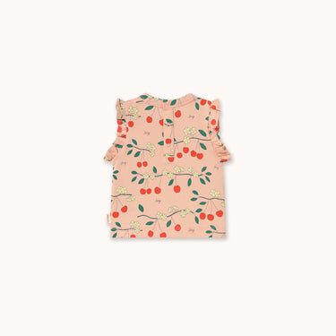 ★DROP2★2026SS★tinycottons タイニーコットンズ Cherry Trees Frill Tee wild rose SS26-015