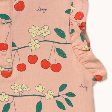 ★DROP2★2026SS★tinycottons タイニーコットンズ Cherry Trees Frill Tee wild rose SS26-015