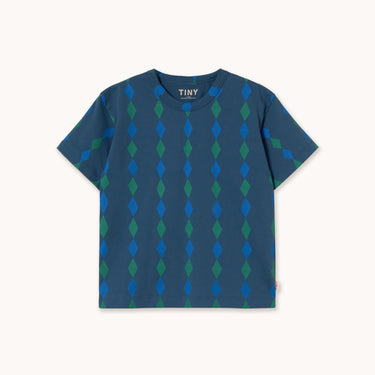 ★DROP2★2026SS★tinycottons タイニーコットンズ Diamonds Knitted Tee light navy SS26-022
