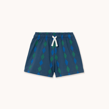★DROP2★2026SS★tinycottons タイニーコットンズ Diamonds Knitted Shorts light navy SS26-023