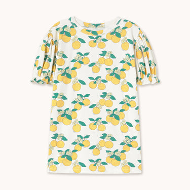 ★DROP1★2026SS★tinycottons タイニーコットンズ Oranges Puff Sleeve Dress off-white SS26-026