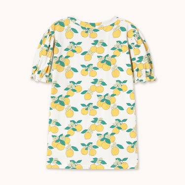 ★DROP1★2026SS★tinycottons タイニーコットンズ Oranges Puff Sleeve Dress off-white SS26-026