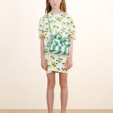 ★DROP1★2026SS★tinycottons タイニーコットンズ Oranges Puff Sleeve Dress off-white SS26-026