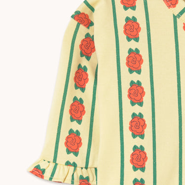 ★DROP1★2026SS★tinycottons タイニーコットンズ Rose Pattern Crop Tee dusty yellow SS26-031