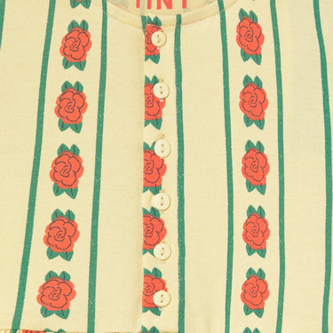 ★DROP1★2026SS★tinycottons タイニーコットンズ Rose Pattern Dress dusty yellow SS26-033