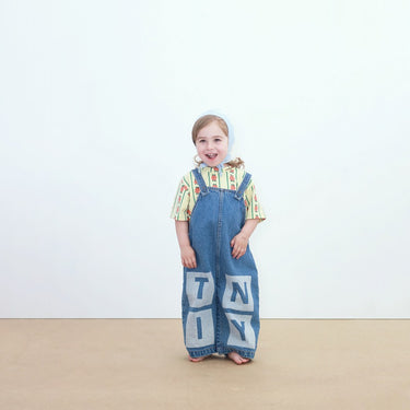 ★DROP1★2026SS★tinycottons タイニーコットンズ Rose Pattern Knitted Baby Tee dusty yellow SS26-034