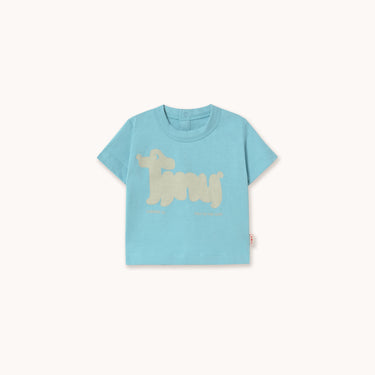★DROP1★2026SS★tinycottons タイニーコットンズ Tiny Dog Graphic Baby Tee light cyan SS26-065
