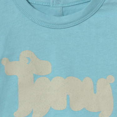 ★DROP1★2026SS★tinycottons タイニーコットンズ Tiny Dog Graphic Baby Tee light cyan SS26-065