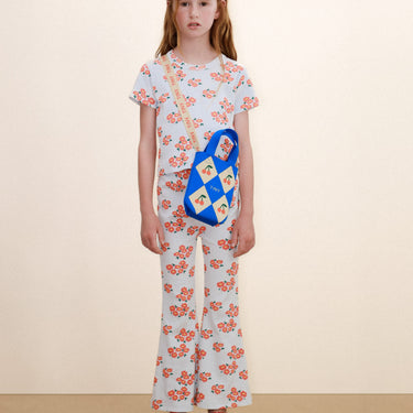 ★DROP2★2026SS★tinycottons タイニーコットンズ Blossoms Rib Pant ice blue SS26-092
