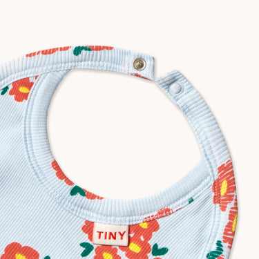 ★DROP2★2026SS★tinycottons タイニーコットンズ Blossoms Rib Bib ice blue SS26-097