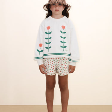 ★DROP2★2026SS★tinycottons タイニーコットンズ Tiny Roses Rib Short off-white SS26-100