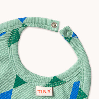 ★DROP1★2026SS★tinycottons タイニーコットンズ Diamonds Rib Bib washed emerald SS26-110