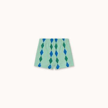 ★DROP1★2026SS★tinycottons タイニーコットンズ Diamonds Rib Baby Short washed emerald SS26-111