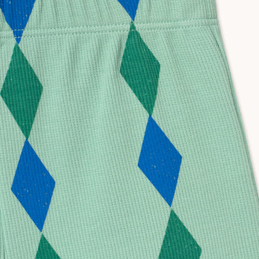 ★DROP1★2026SS★tinycottons タイニーコットンズ Diamonds Rib Baby Short washed emerald SS26-111