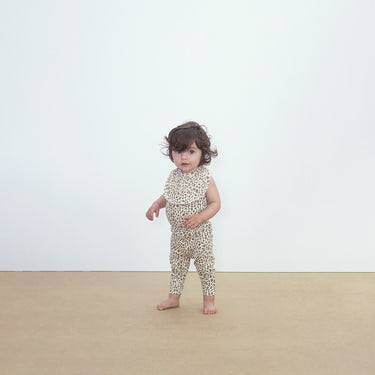 ★DROP2★2026SS★tinycottons タイニーコットンズ Animal Print Rib Bib light cream SS26-123
