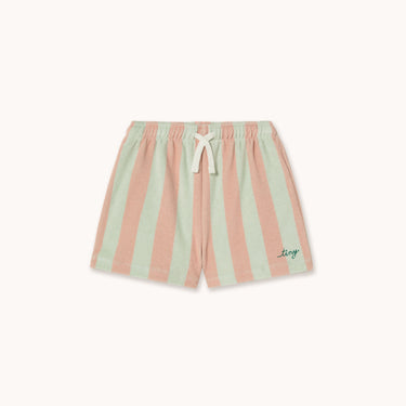 ★DROP2★2026SS★tinycottons タイニーコットンズ Stripes Towel Shorts wild rose SS26-190