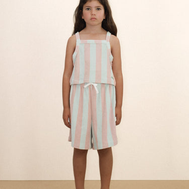 ★DROP2★2026SS★tinycottons タイニーコットンズ Stripes Towel Shorts wild rose SS26-190