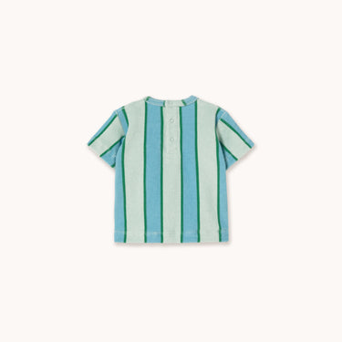 ★DROP2★2026SS★tinycottons タイニーコットンズ Retro Stripes Blue Towel Baby Tee pale mint SS26-203