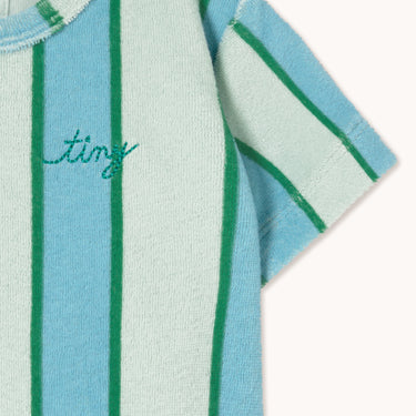 ★DROP2★2026SS★tinycottons タイニーコットンズ Retro Stripes Blue Towel Baby Tee pale mint SS26-203