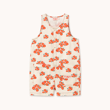 ★DROP2★2026SS★tinycottons タイニーコットンズ Blossoms Twill Short One-Piece off-white SS26-293