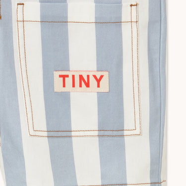 ★DROP2★2026SS★tinycottons タイニーコットンズ Stripes Twill Short One-Piece washed blue SS26-304