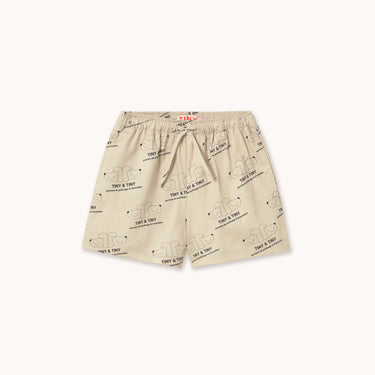 ★DROP1★2026SS★tinycottons タイニーコットンズ Tiny & Tiny Twill Shorts dark vanilla SS26-309