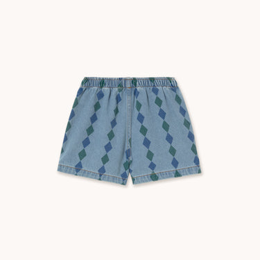 ★DROP1★2026SS★tinycottons タイニーコットンズ Diamonds Shorts light wash denim SS26-356