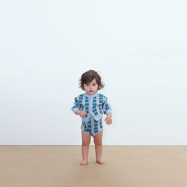 ★DROP2★2026SS★tinycottons タイニーコットンズ Blue Flowers Baby Knitted Pant washed blue SS26-408