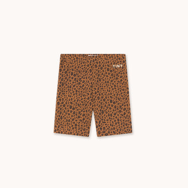 ★DROP2★2026SS★tinycottons タイニーコットンズ Mini Animal Print Biker Leggings light brown SS26-435