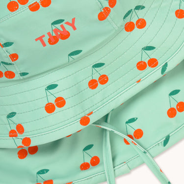 ★DROP2★2026SS★tinycottons タイニーコットンズ Cherries Bucket Hat washed emerald SS26-460