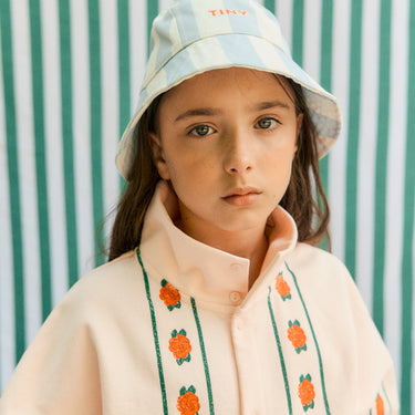 ★DROP2★2026SS★tinycottons タイニーコットンズ Blue Stripes Bucket Hat washed blue SS26-493