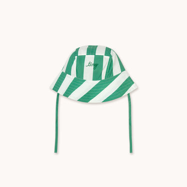 ★DROP1★2026SS★tinycottons タイニーコットンズ Emerald Stripes Bucket Hat emerald SS26-499