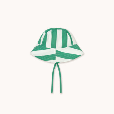 ★DROP1★2026SS★tinycottons タイニーコットンズ Emerald Stripes Bucket Hat emerald SS26-499